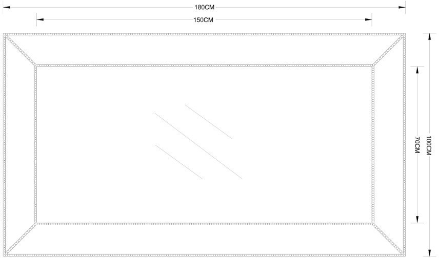 Зеркало прямоугольное 100*180см (TT-00008892)