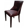 Стул DiningChairLupos, каркас дуб, обивка кожа, dark brown, ROOMERS FURNITURE