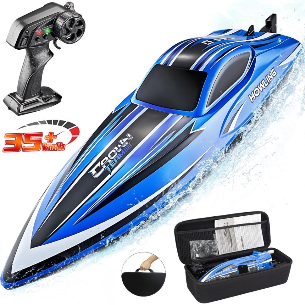 Радиоуправляемый катер Chasing Waves с сумкой (41 см, 35 км/ч) (HJ818-BLUE-BAG)