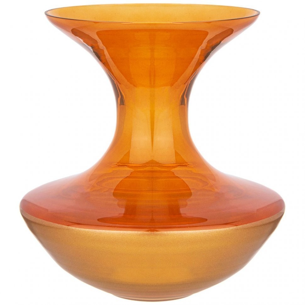 Ваза " modern alexia" amber/gold 25см Muza (380-909)