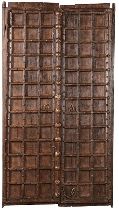 Дверь декоративная XIX век, Индия PR46441, Массив манго, natural, ROOMERS ANTIQUE