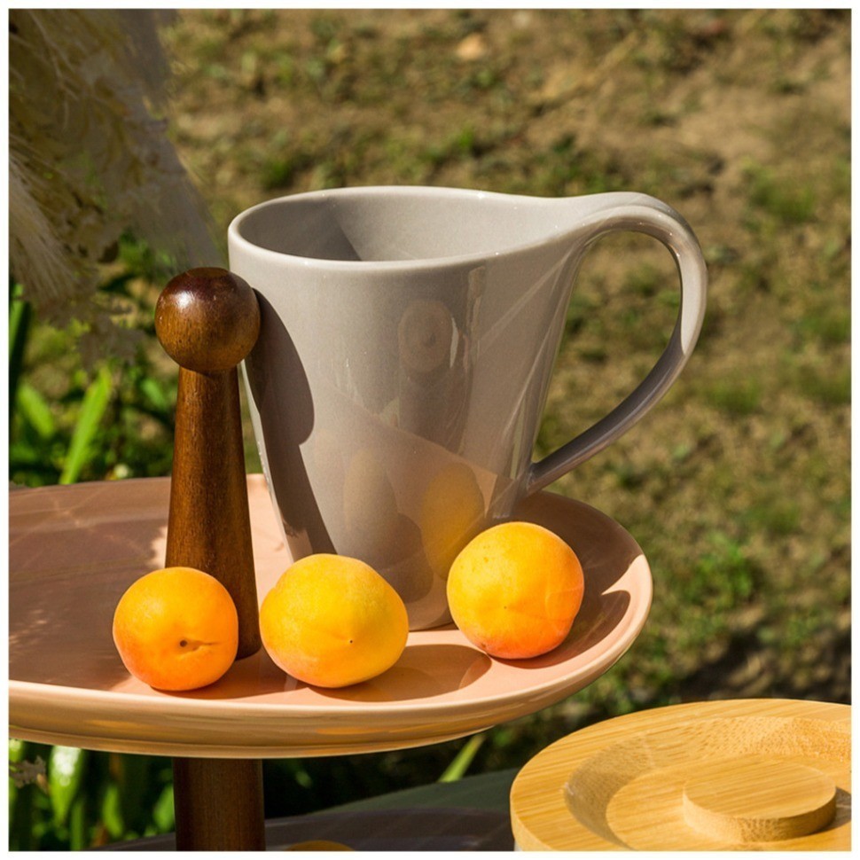 Кружка bronco "meadow" 380 мл серая (474-158)