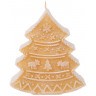 Свеча bronco фигурная "ель" белая с золотом 13,5*15,5 см (315-358)