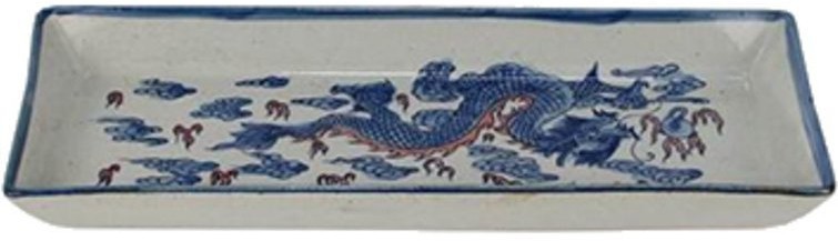 Поднос RZIQ07-B, керамика, blue/white, ROOMERS TABLEWARE