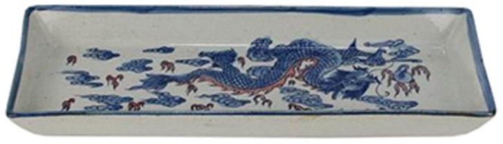 Поднос RZIQ07-B, керамика, blue/white, ROOMERS TABLEWARE