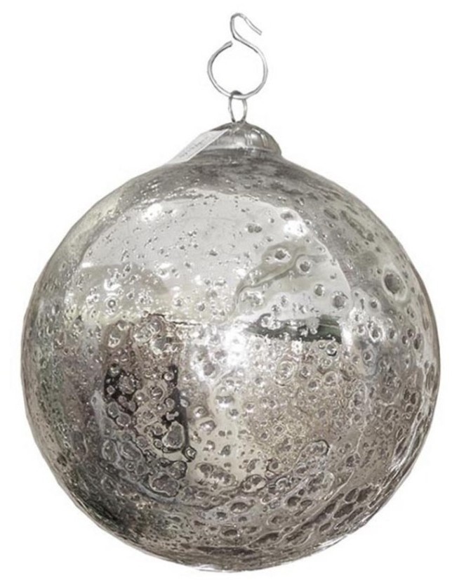 Новогодняя игрушка Ksa/5490, 25 см, стекло, металл, Antique silver stone, ROOMERS FURNITURE