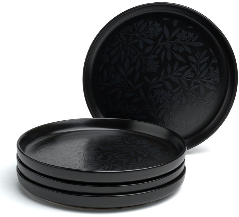 Набор тарелок закусочных bronco "choice black" 20,5 см 4шт (191-358-1)