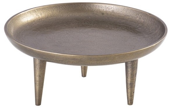 Блюдо на ножках 25291-30, 30 см, металл, brass antique, ROOMERS TABLEWARE