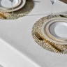 Скатерть 110х140 cm прямоугольная, "феерия. серебро", цвет: белый, tm lefard, полиэстер 100% (кор=34 (986-004-19)