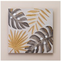 Картина "золотая монстера" 60х60х3 см Bronco (534-203-2)