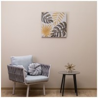 Картина "золотая монстера" 60х60х3 см Bronco (534-203-2)