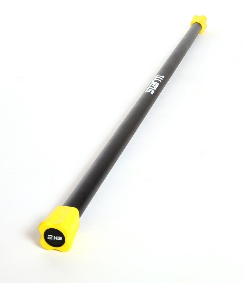 Бодибар STARFIT BB-301, 2 кг, неопреновый, черный/желтый (1484614)