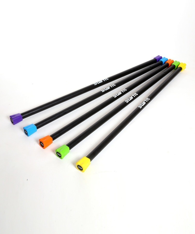 Бодибар STARFIT BB-301, 2 кг, неопреновый, черный/желтый (1484614)