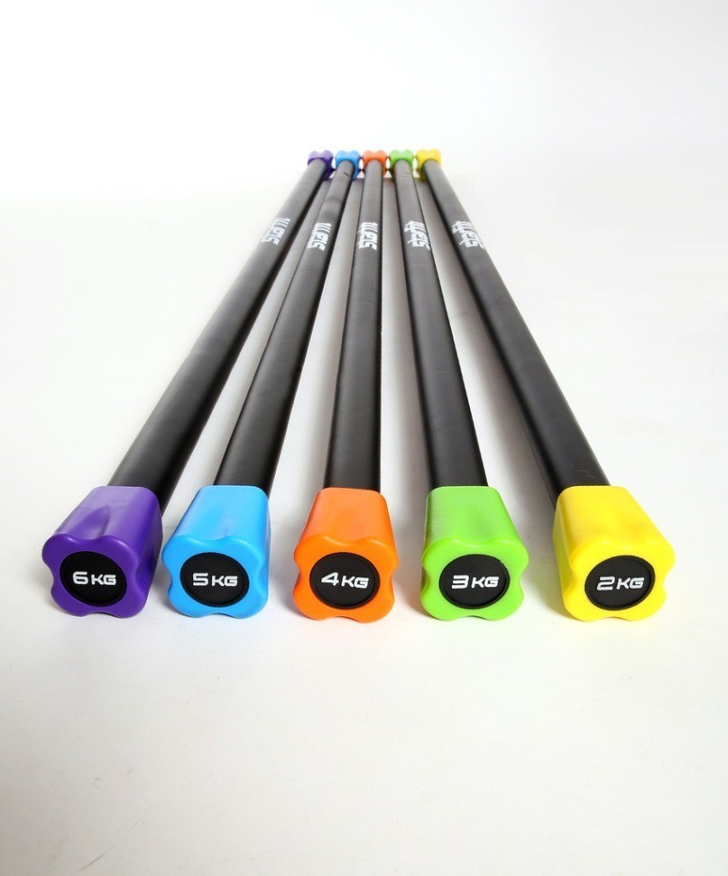 Бодибар STARFIT BB-301, 2 кг, неопреновый, черный/желтый (1484614)