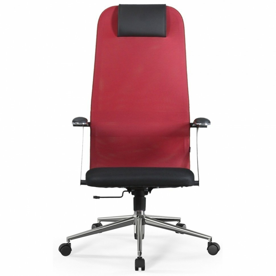 Кресло офисное BRABIX PREMIUM Ultimate EX-801 хром черное/красное 532921 (94688)