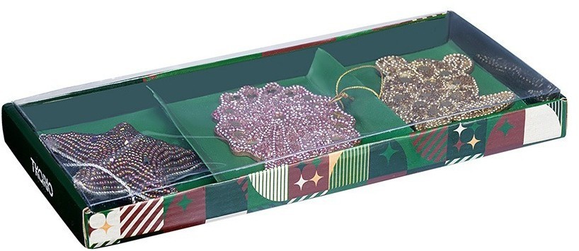 Набор ёлочных украшений sea fantasy из коллекции new year essential, 3 шт. (78336)