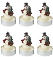 Набор декоративных свечей festive snowman из коллекции new year essential, 6 шт. (78326)