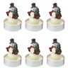 Набор декоративных свечей festive snowman из коллекции new year essential, 6 шт. (78326)