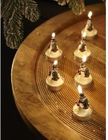 Набор декоративных свечей festive snowman из коллекции new year essential, 6 шт. (78326)