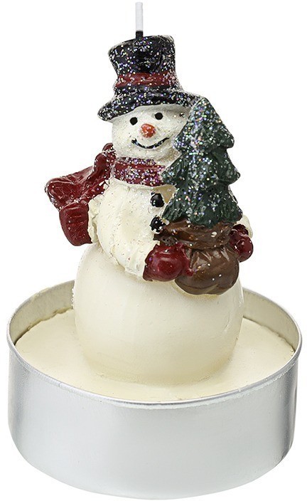 Набор декоративных свечей festive snowman из коллекции new year essential, 6 шт. (78326)