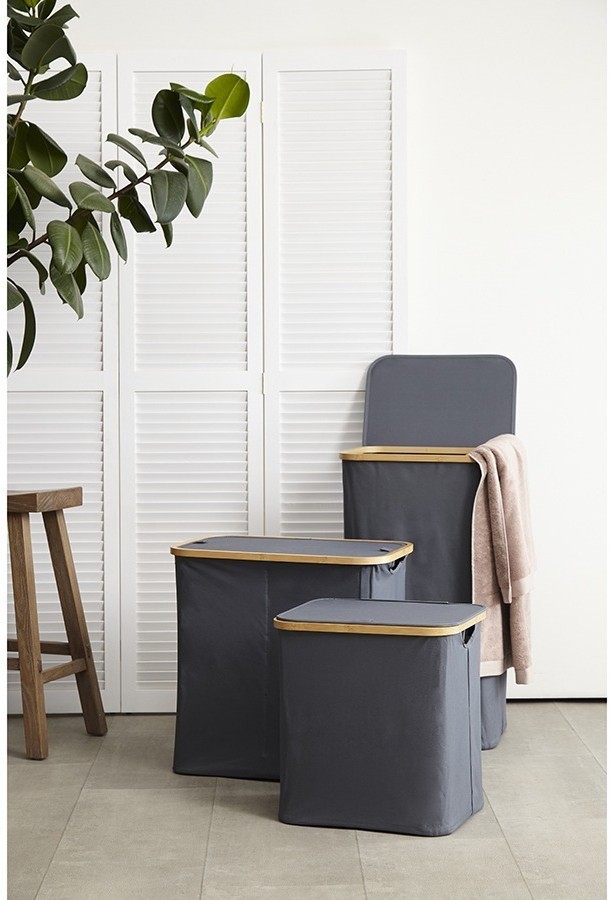 Корзина для белья neat mid, 40x33x43 см, серая (77868)