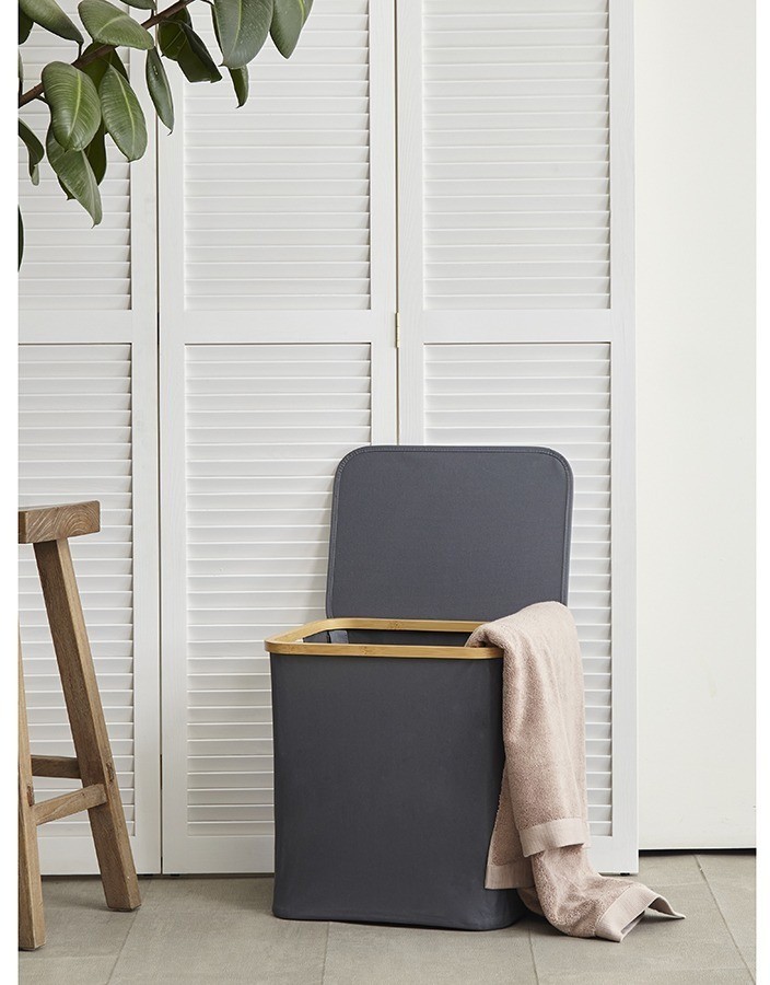 Корзина для белья neat mid, 40x33x43 см, серая (77868)