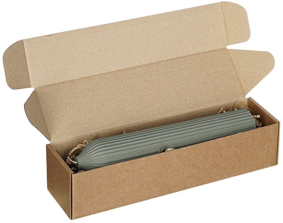 Свеча декоративная цвета шалфея из коллекции edge, 25,5см (75379)