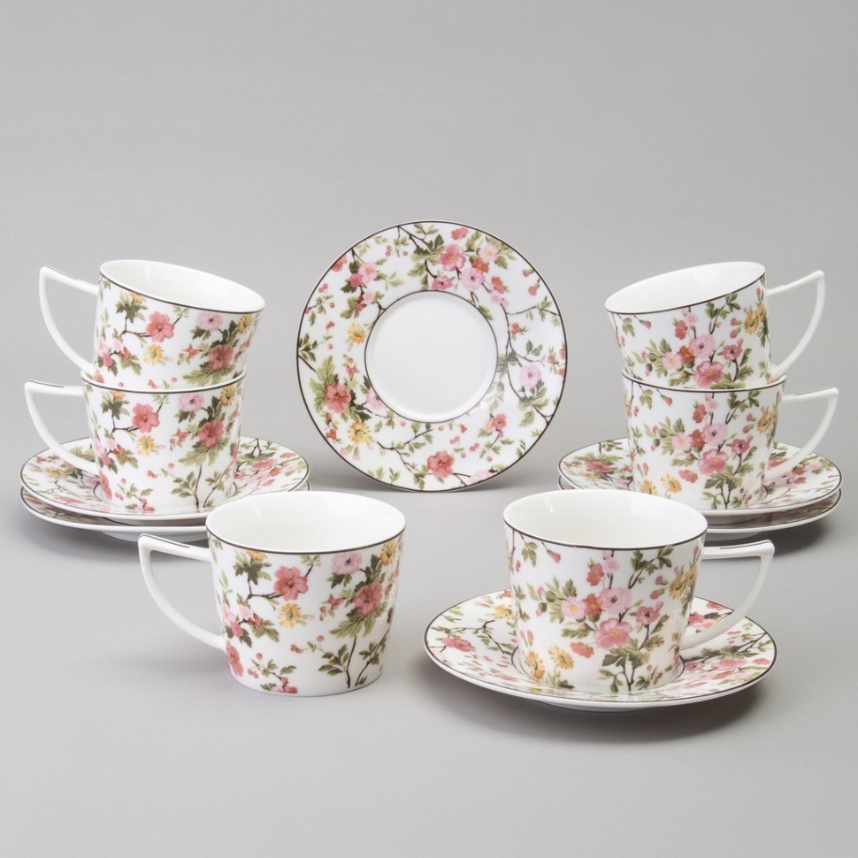 Чайный набор lefard "blossom" на 6 пер. 12 пр. 250 мл (165-589)