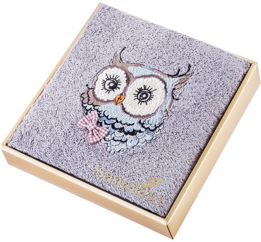 Полотенце "филин",50*90 см. махра,серый,100% хлопок 400гр\м SANTALINO (850-330-65)