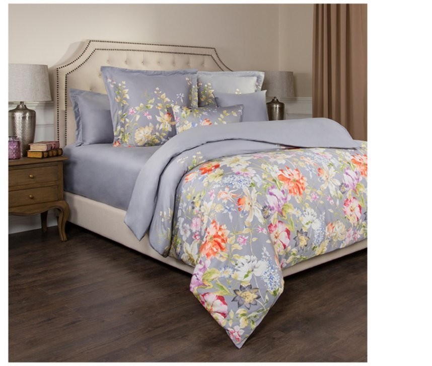 Кпб 2-х сп "пастораль" хлопок 100%, серый, под 175*215 -1шт., пр 240*240 -1шт., нав 70*70-2шт SANTALINO (985-212)