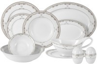 Обеденный сервиз Корона серебро, 6 персон, 27 предметов - MI2-K3036-E6/27-S Midori