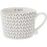Bastion Collections Кружка White Нeart Pattern Black RJ/CUP 015 BL