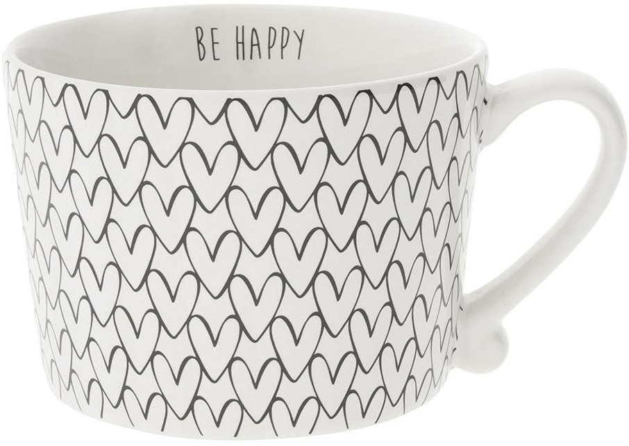 Bastion Collections Кружка White Нeart Pattern Black RJ/CUP 015 BL