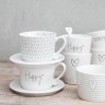 Bastion Collections Кружка White Нeart Pattern Black RJ/CUP 015 BL