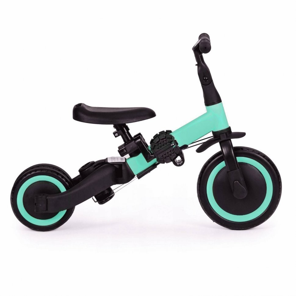 Детский беговел-велосипед 4в1 с родительской ручкой, зеленый (TR007-CYAN)