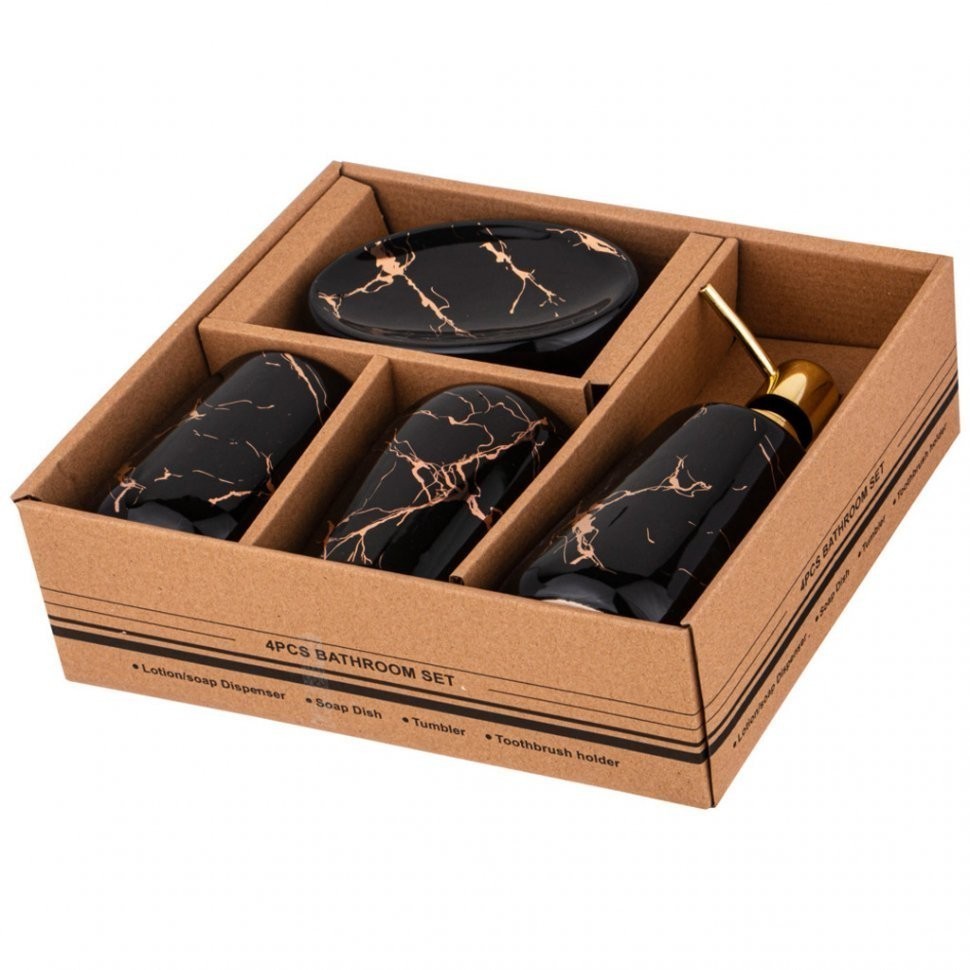 Набор для ванной комнаты "fantasy" 4 пр. 400 мл Lefard (755-236)