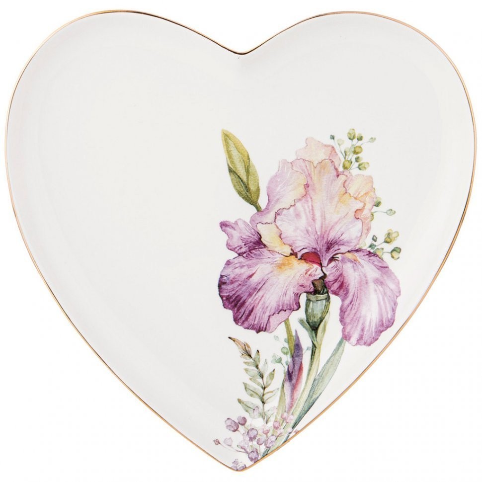 Тарелка lefard "irises" сердце  21,5*2 см (590-364)