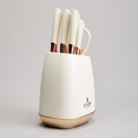 Набор ножей agness  на пластиковой подставке, 7 предметов (911-785)