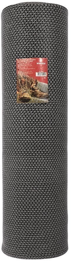 Противоскользящий коврик ПВХ Vortex Zig-Zag 5 мм 0,9х10 м серый 22156 (63320)