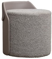 Пуф Bruno букле/иск.кожа серый Orso SER+Enzo902  50*50*51см (TT-00015148)