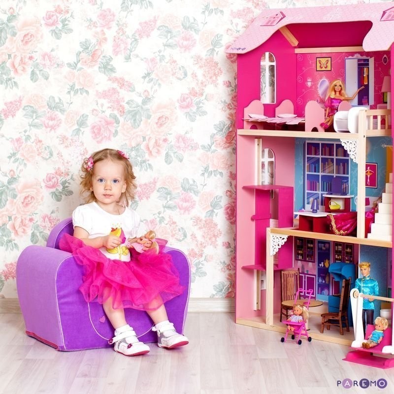 Бескаркасное (мягкое) детское кресло "Фея", цв. Сиреневый (PCR316-01)