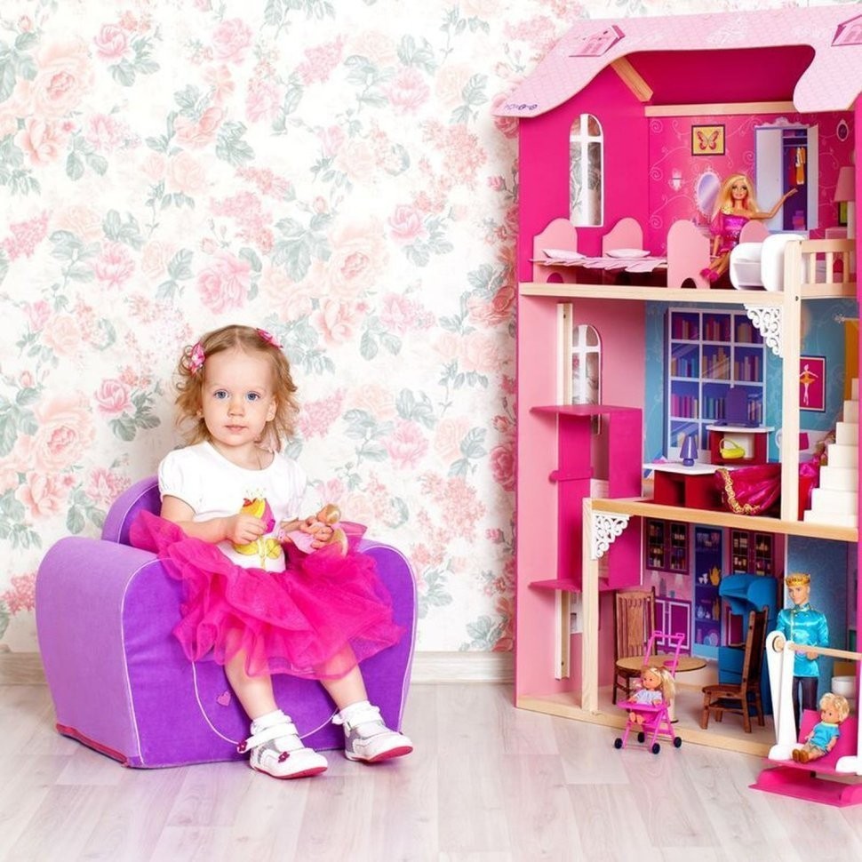 Бескаркасное (мягкое) детское кресло "Фея", цв. Сиреневый (PCR316-01)