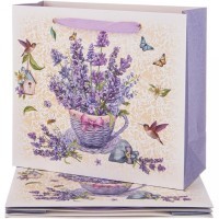 Комплект бумажных пакетов из 4 шт. &quot;прованс. лаванда&quot; 30*27*12 см. Lefard (521-238)