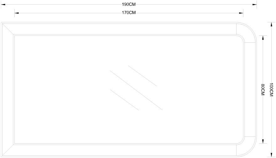 Зеркало напольное рама отделка антик 100*190см (TT-00008891)