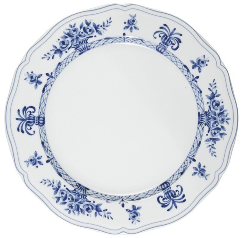 Тарелка LNAN032BL003265, 26,5 см, фарфор, white, blue, LE COQ