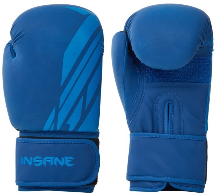 Перчатки боксерские INSANE ORO, ПУ, синий, 12 oz (2108357)