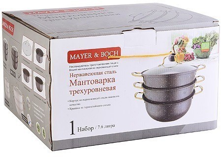Мантоварка 3-х ярусная 7,6 л 32 см MAYER BOCH (31255)