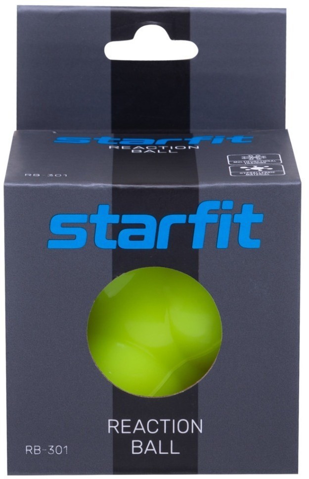 Мяч реакционный RB-301, силикагель, ярко-зеленый (1041687)