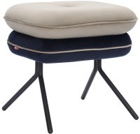 Пуф pea, велюр, бежевый/темно-синий (76130)