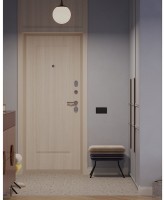 Пуф pea, велюр, бежевый/темно-синий (76130)